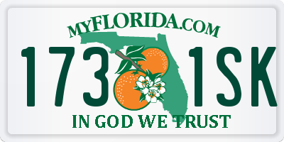 FL license plate 1731SK