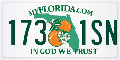 FL license plate 1731SN