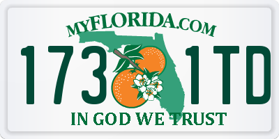 FL license plate 1731TD