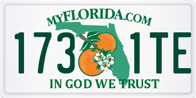 FL license plate 1731TE