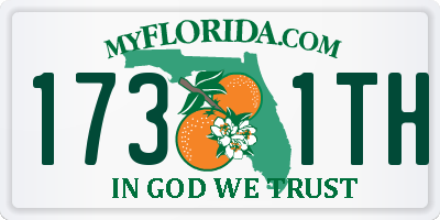 FL license plate 1731TH