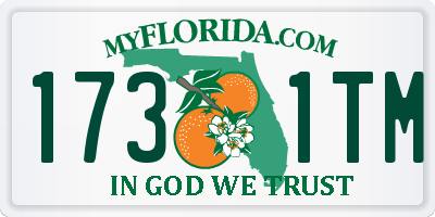 FL license plate 1731TM