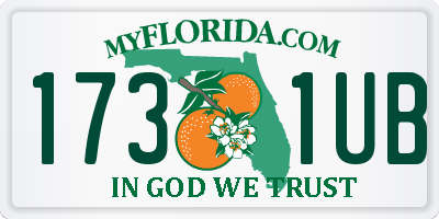 FL license plate 1731UB