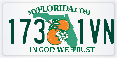 FL license plate 1731VN