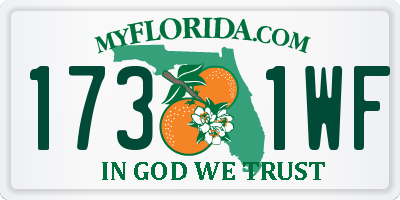 FL license plate 1731WF