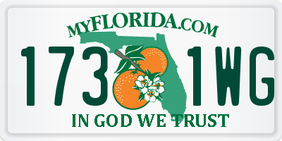 FL license plate 1731WG