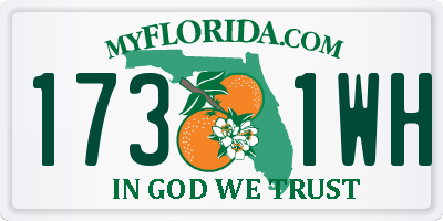 FL license plate 1731WH
