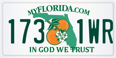 FL license plate 1731WR