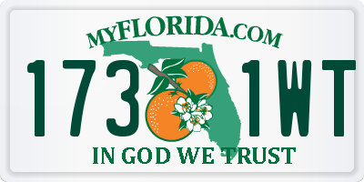 FL license plate 1731WT