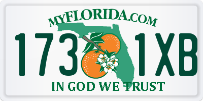 FL license plate 1731XB