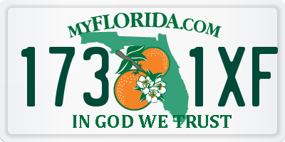 FL license plate 1731XF