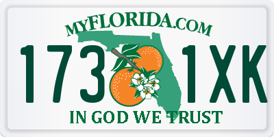FL license plate 1731XK