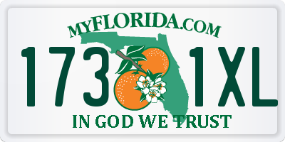 FL license plate 1731XL