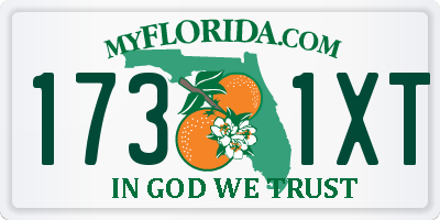FL license plate 1731XT