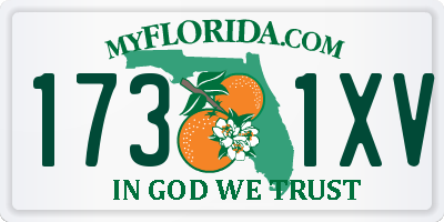 FL license plate 1731XV