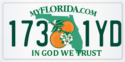 FL license plate 1731YD