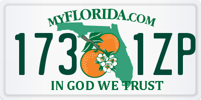FL license plate 1731ZP