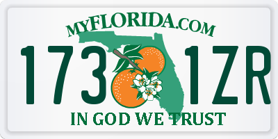 FL license plate 1731ZR