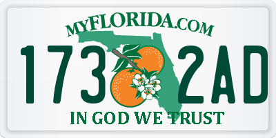 FL license plate 1732AD