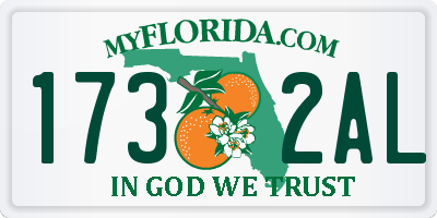 FL license plate 1732AL