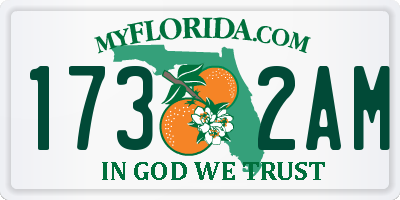 FL license plate 1732AM