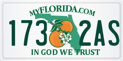 FL license plate 1732AS