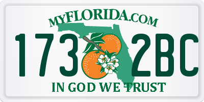 FL license plate 1732BC
