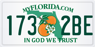 FL license plate 1732BE