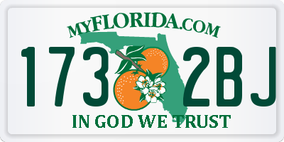 FL license plate 1732BJ