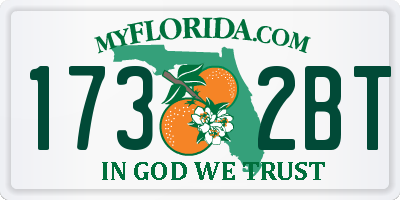 FL license plate 1732BT