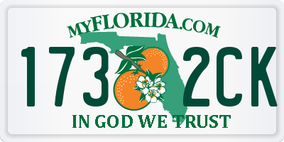 FL license plate 1732CK