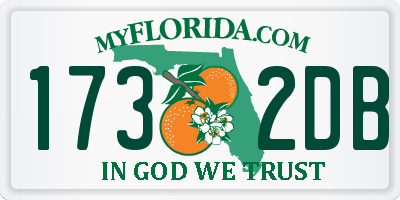 FL license plate 1732DB