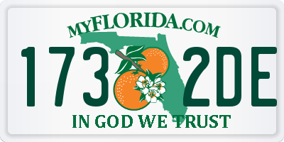 FL license plate 1732DE