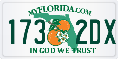 FL license plate 1732DX