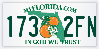 FL license plate 1732FN