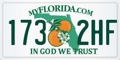 FL license plate 1732HF