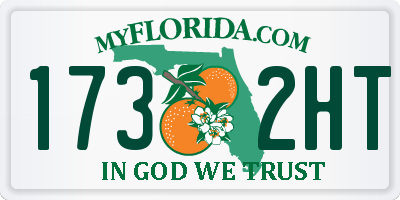 FL license plate 1732HT