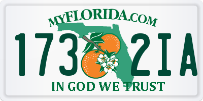 FL license plate 1732IA