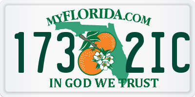 FL license plate 1732IC