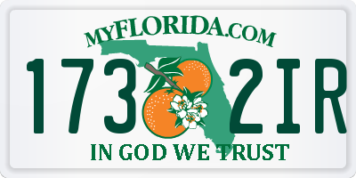 FL license plate 1732IR