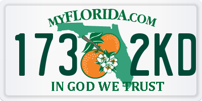 FL license plate 1732KD