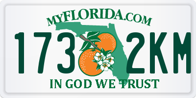 FL license plate 1732KM