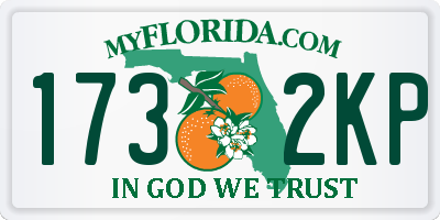 FL license plate 1732KP