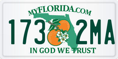 FL license plate 1732MA