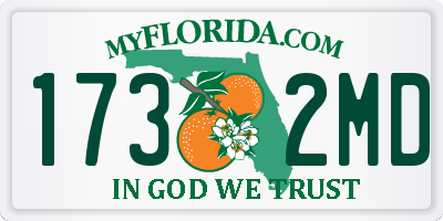FL license plate 1732MD