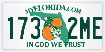 FL license plate 1732ME