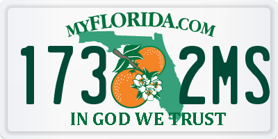 FL license plate 1732MS