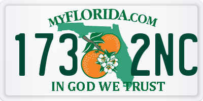 FL license plate 1732NC