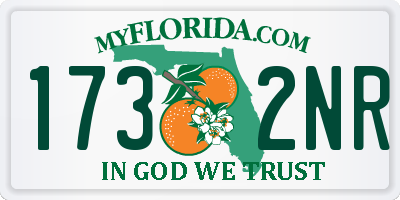FL license plate 1732NR