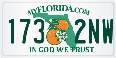 FL license plate 1732NW